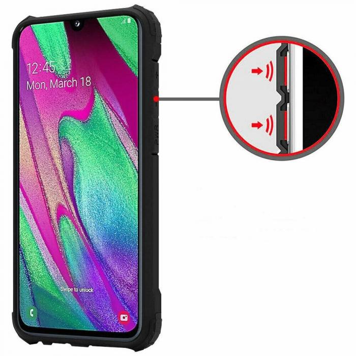 OEM - Galaxy A40 Skal Forcell Armor Hrdplast - Svart