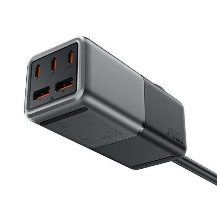 Acefast - Acefast Bordsladdare 3x USB-C/2x USB-A - Svart