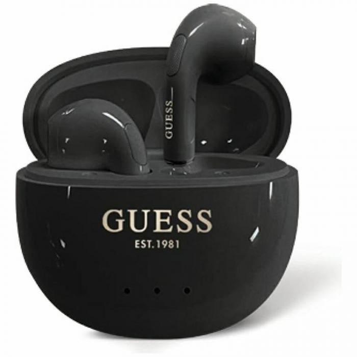 Guess - Guess TWS In-Ear Hrlurar Glossy Effect Egg Shape Printed Logo - Svart