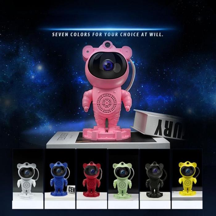 A-One Brand - Astronaut Stjrnprojektor med Bluetooth Hgtalare X2502 - Rosa