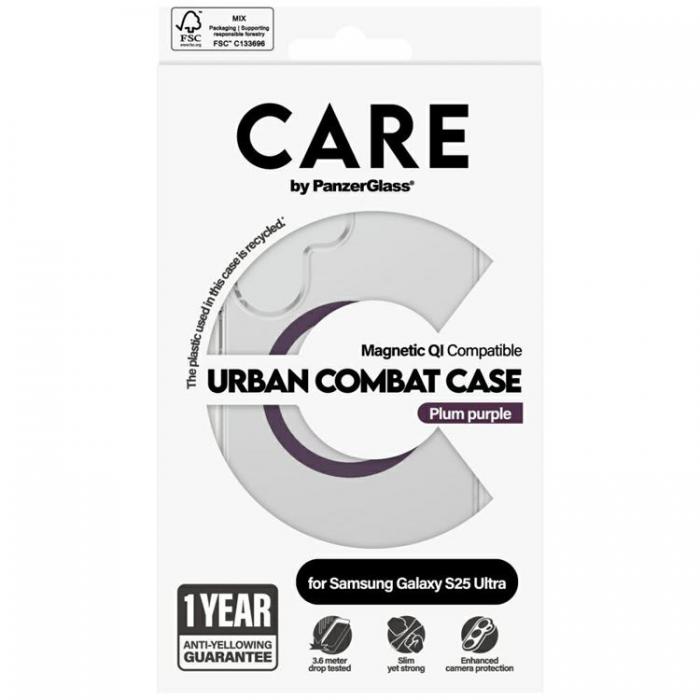 PanzerGlass - CARE By PanzerGlass Galaxy S25 Ultra Mobilskal MagSafe QI Urban Combat - Lila