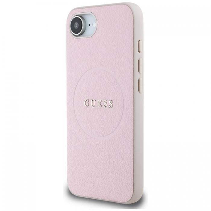 Guess - Guess iPhone 16e Mobilskal MagSafe Grained Ring - Rosa