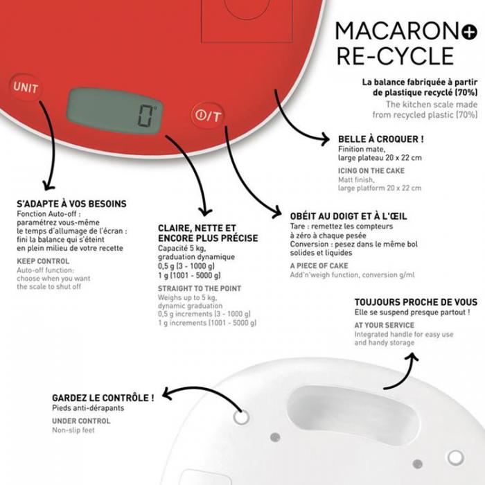 Terraillon - Terraillon Kksvg Macaron+ Re-Cycled 70%, 5 kg