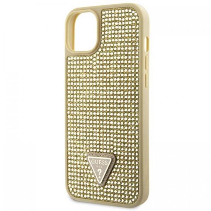 Guess - Guess iPhone 14 Mobilskal Rhinestone Triangle - Guld