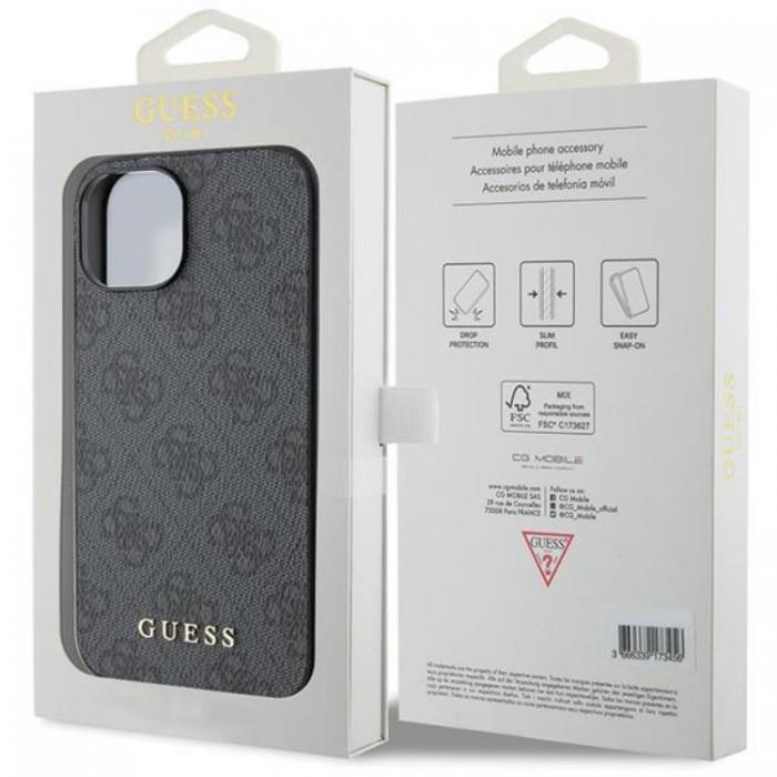 Guess - Guess iPhone 15 Mobilskal Metall Gold Logo - Gr