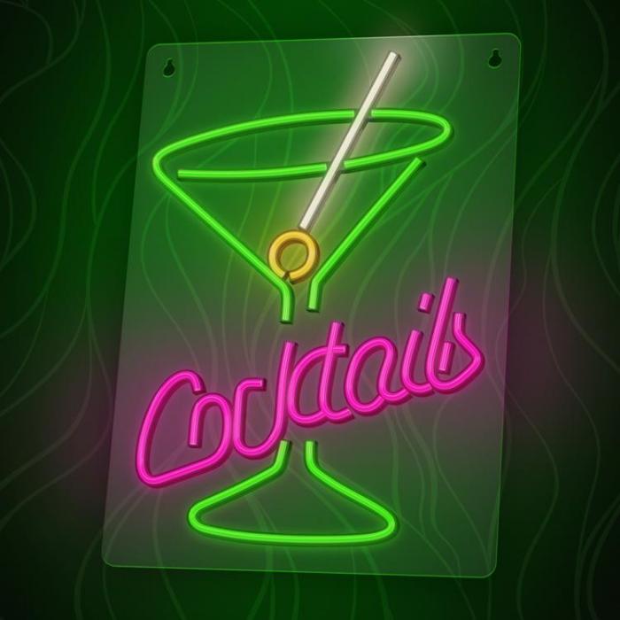 Forever Light - Forever Light LED Neon PLEXI COCKTAILS - Rosa/Grn