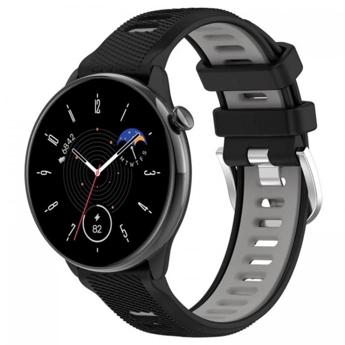 Taltech - Galaxy Watch 6 Classic 43mm Armband - Svart/Gr