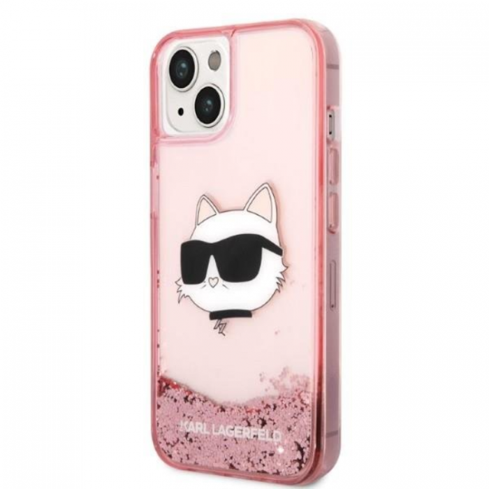 KARL LAGERFELD - Karl Lagerfeld iPhone 14 Plus Skal Glitter Choupette - Rosa