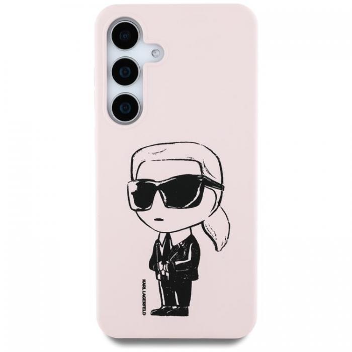 KARL LAGERFELD - Karl Lagerfeld Galaxy S25 Ultra Mobilskal MagSafe Silikon Graffiti Ikonik - Rosa