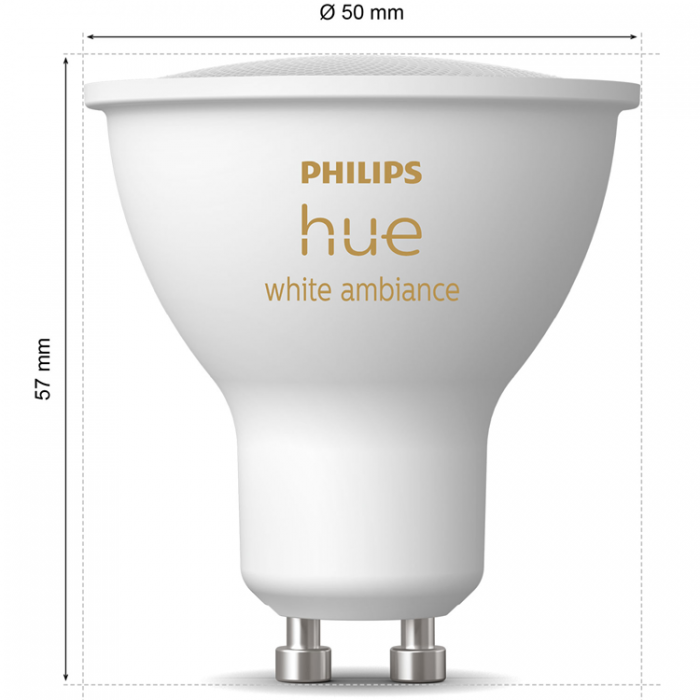 Philips - Philips Hue White Ambiance GU10 400lm 1-pack