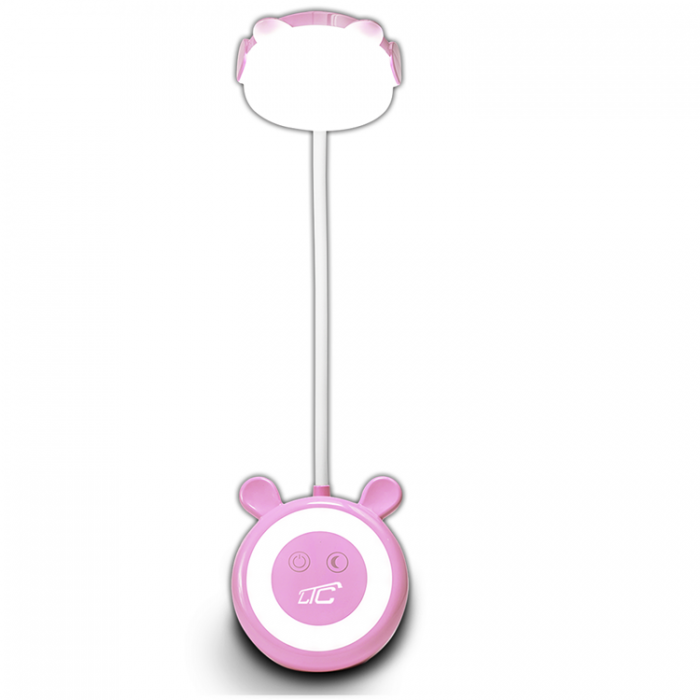 LTC - LTC Justerbar Skrivbords LED-lampa 3W 1200mAh Teddy Bear - Rosa