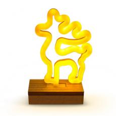 Forever Light - Forever Light LED Neon Wood Stand DEER FLNW02 - Varmvit