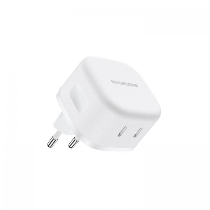 Riversong - Riversong Vggladdare 2x USB-C 35W PowerKub G35 - Vit