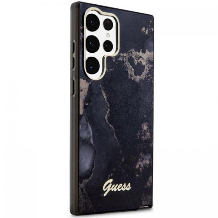 Guess - Guess Galaxy S23 Ultra Mobilskal Golden Marble Collection - Svart