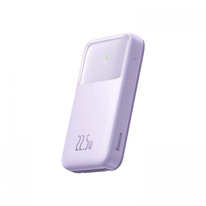 BASEUS - Baseus Powerbank med display 20000mAh 22.5W Comet Series - Lila