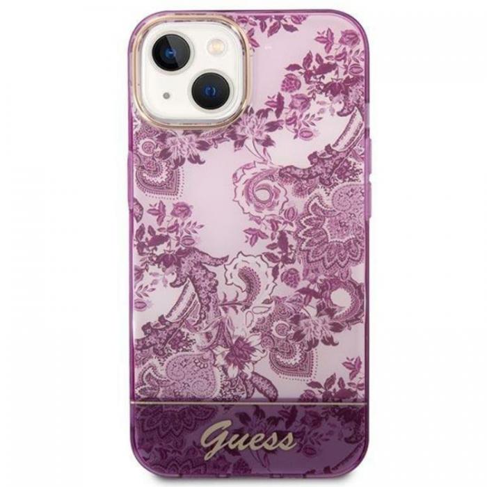 Guess - GUESS iPhone 14 Plus Skal Porcelain Collection - Fuschia