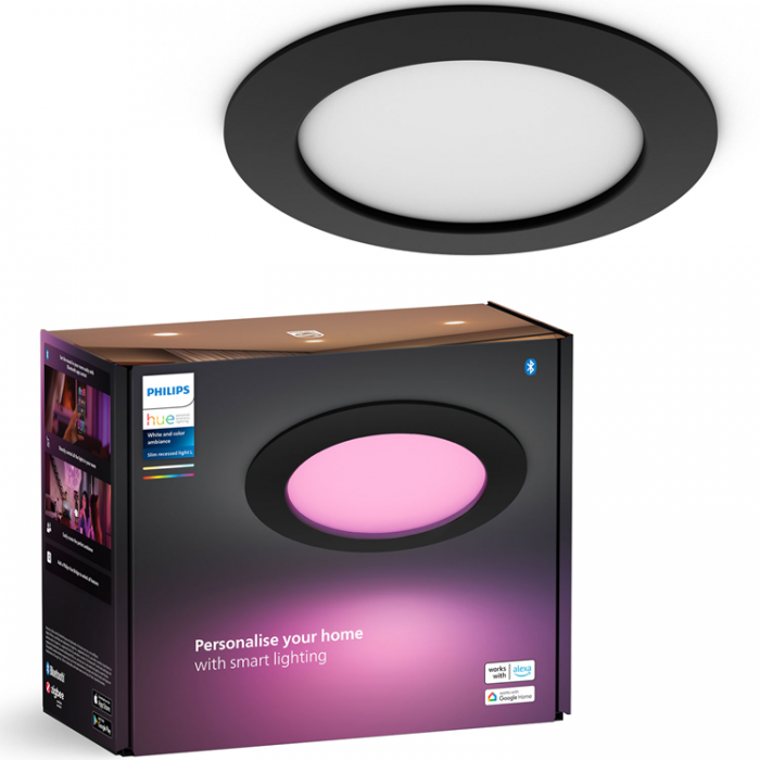 Philips - Philips Hue Slim Downlight L 170mm 1-pack - Svart