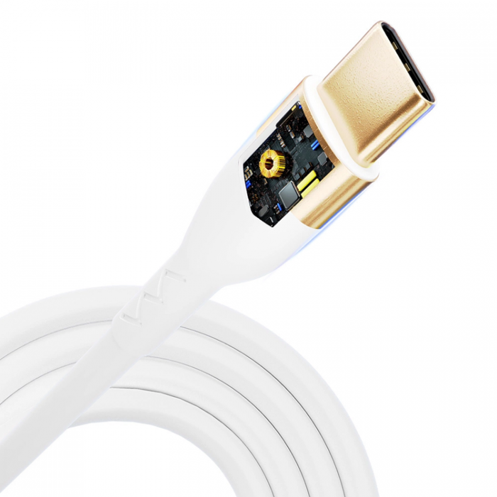 3MK - 3mK USB-C till USB-C kabel 100W 2m HyperSilikon - Vit