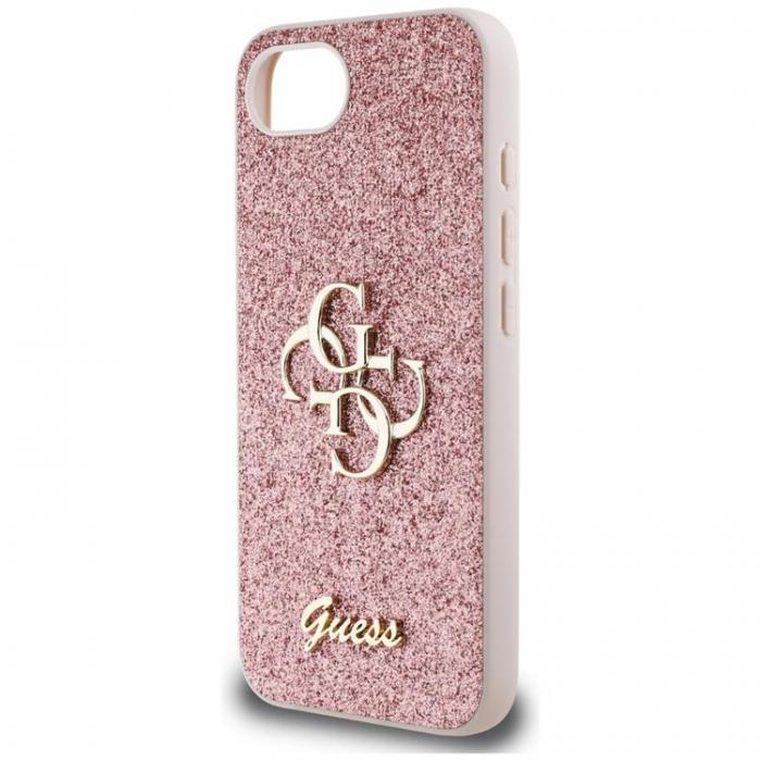 Guess - Guess iPhone 16e Mobilskal Fixed Glitter Big 4G - Rosa