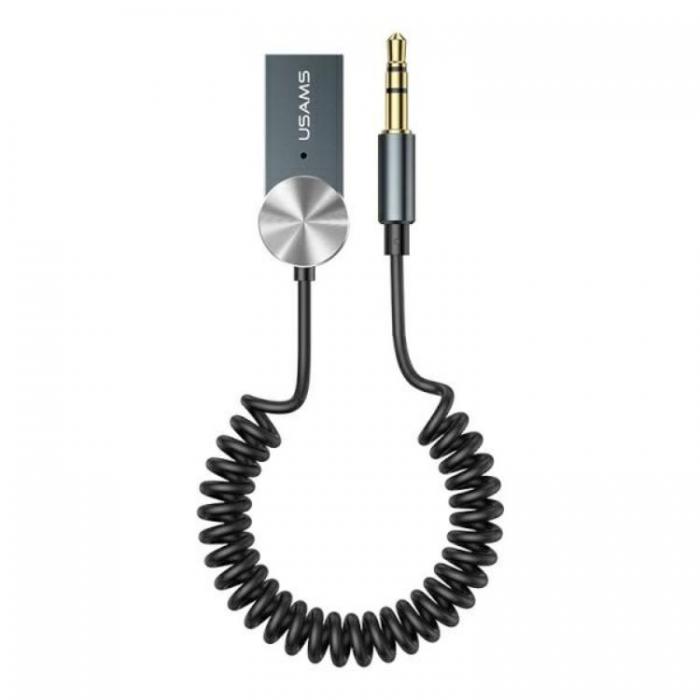 USAMS - USAMS USB-A till AUX Adapter Bluetooth - Tarnish