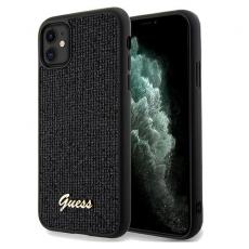 Guess - Guess iPhone 11 Skal Disco Script PU Metall Svart