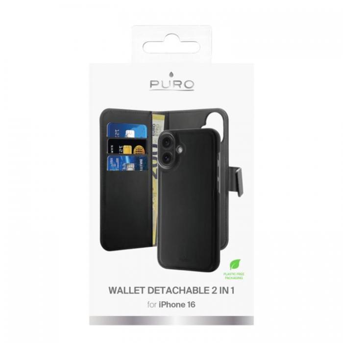 Puro - Puro iPhone 16 Plnboksfodral 2-in-1 Detachable - Svart