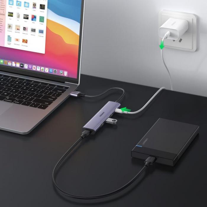 Ugreen - Ugreen USB HUB Splitter - 4x USB 3.0 - Gr