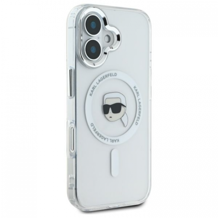 KARL LAGERFELD - Karl Lagerfeld iPhone 16 Plus Mobilskal MagSafe IML Metal Head