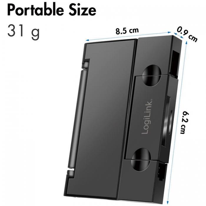 LogiLink - Logilink Minneskortslsare USB-C Med USB-A MicroSDoch SD-kord