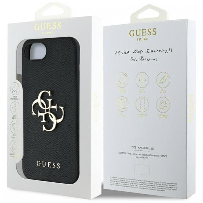 Guess - Guess iPhone 16e Mobilskal Grained Big 4G Small Classic Logo