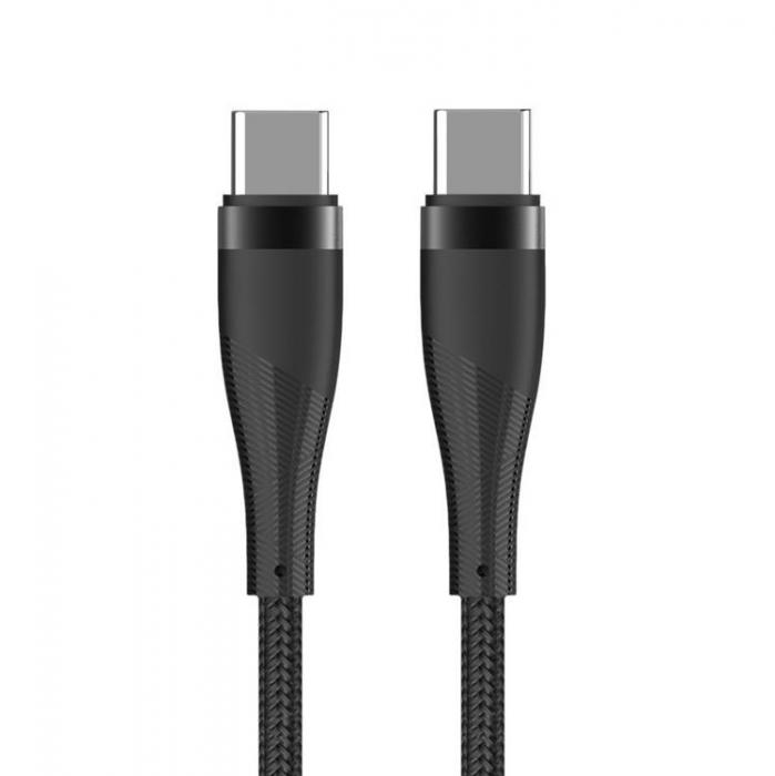 Maxlife - Maxlife USB-C till USB-C kabel 1m 100W MXUC-08 - Svart