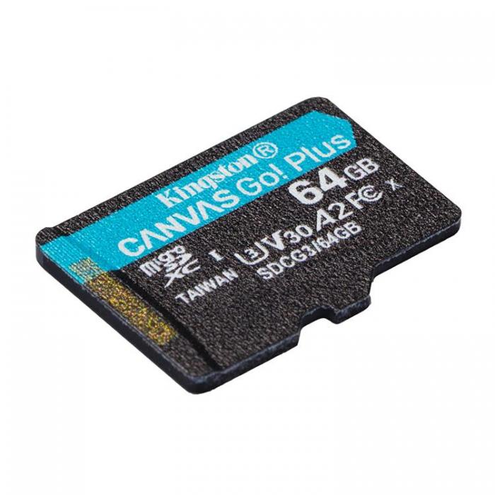 Kingston - Kingston Minneskort 64GB MicroSDXC Canvas Go! Plus