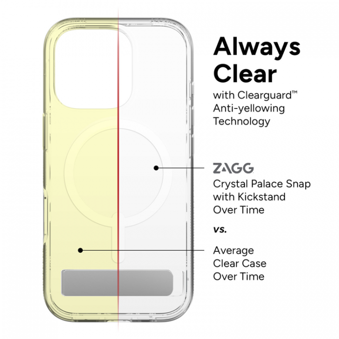 Zagg - Zagg iPhone 16 Pro Mobilskal MagSafe Crystal Palace Kickstand