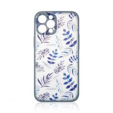 A-One Brand - iPhone 12 Pro Max Skal Flower Design - Morkblå