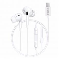 Choetech - Choetech In-Ear Hörlurar USB-C 1.2m - Vit