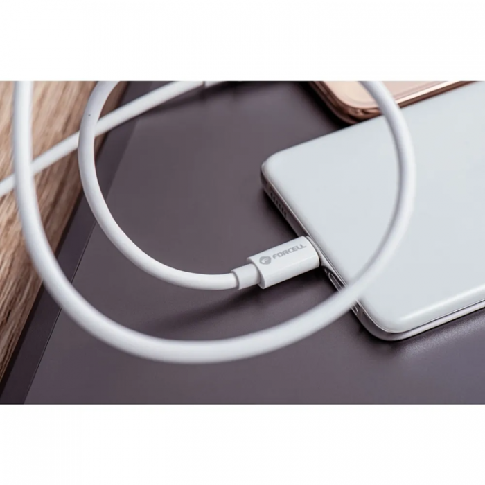 Forcell - Forcell USB-C till USB-C kabel 3m 100W - Vit