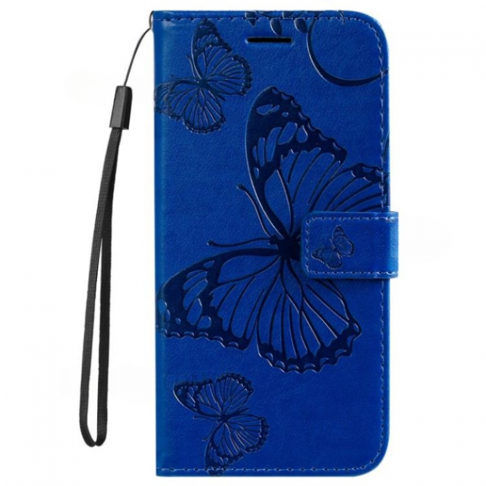 A-One Brand - Galaxy A13 4G/A04s 4G Plnboksfodral Imprinted Butterfly - Mrkbl