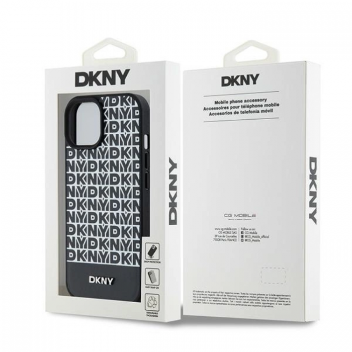 DKNY - DKNY iPhone 15/14/13 Mobilskal Magsafe Lder Printed Pattern