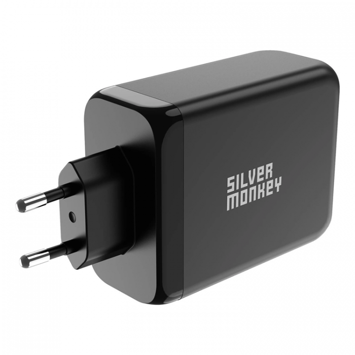 Silver Monkey - Silver Monkey SMA153 200W GaN-laddare 3xUSB-C PD USB-A QC 3.0