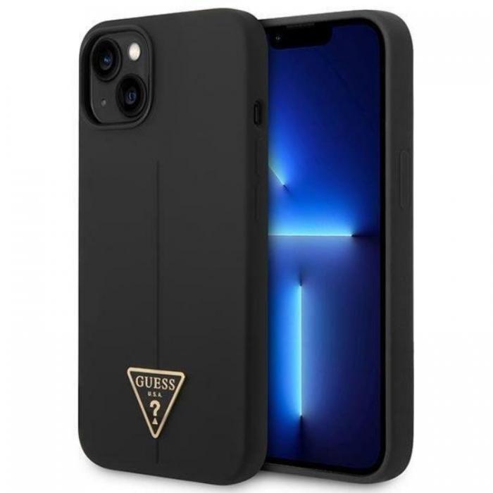 Guess - GUESS iPhone 14 Plus Skal Silicone Triangle - Svart