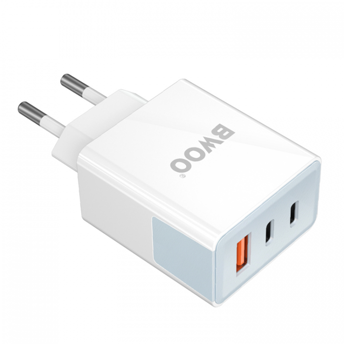 BWOO - BWOO Vggladdare 40W 2xUSB-C 1xUSB-A - Vit