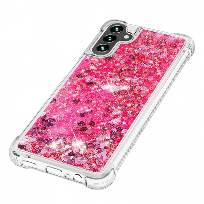 A-One Brand - Galaxy A54 5G Mobilskal YB Quicksand Glitter TPU - Rosa