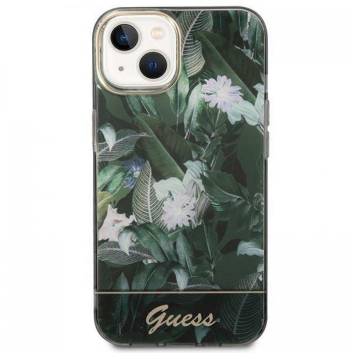 Guess - GUESS iPhone 14 Plus Skal Jungle Collection - Grn