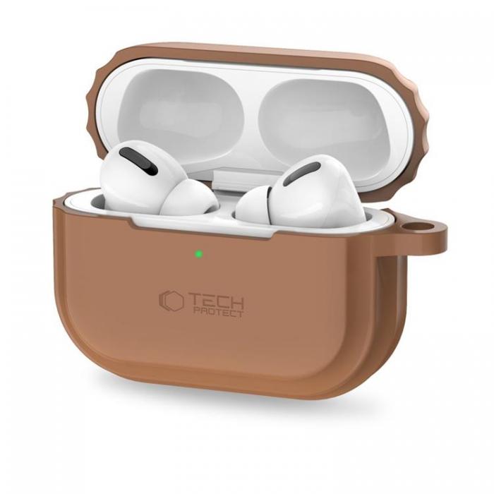 Tech-Protect - Tech-Protect Airpods Pro 1/2 Skal Silikon Rope - Brun