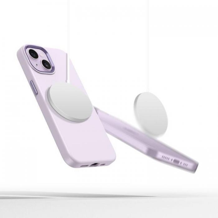 Tech-Protect - Tech-Protect iPhone 14 Mobilskal Magsafe Silikon Pure - Mauve