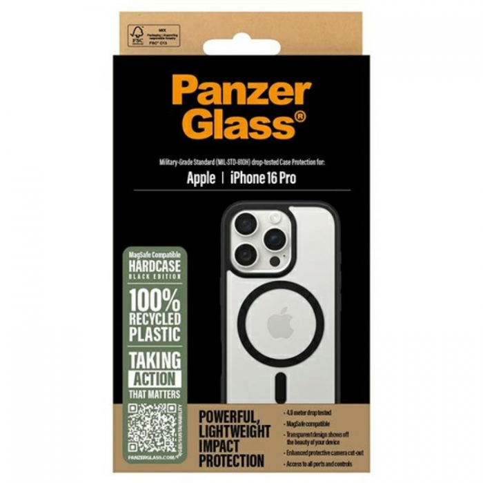 PanzerGlass - PanzerGlass iPhone 16 Pro Mobilskal Magsafe Hard - Svart