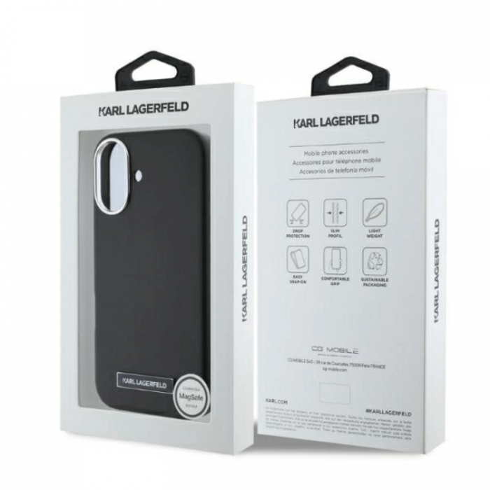 KARL LAGERFELD - Karl Lagerfeld iPhone 16 Mobilskal MagSafe FW Metal Plate