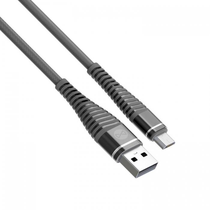 Forever - Forever Shark Kabel USB till Micro-USB 1m 2A - Svart