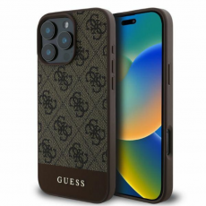 Guess - Guess iPhone 16 Pro Max Mobilskal 4G Bottom Stripe - Brun