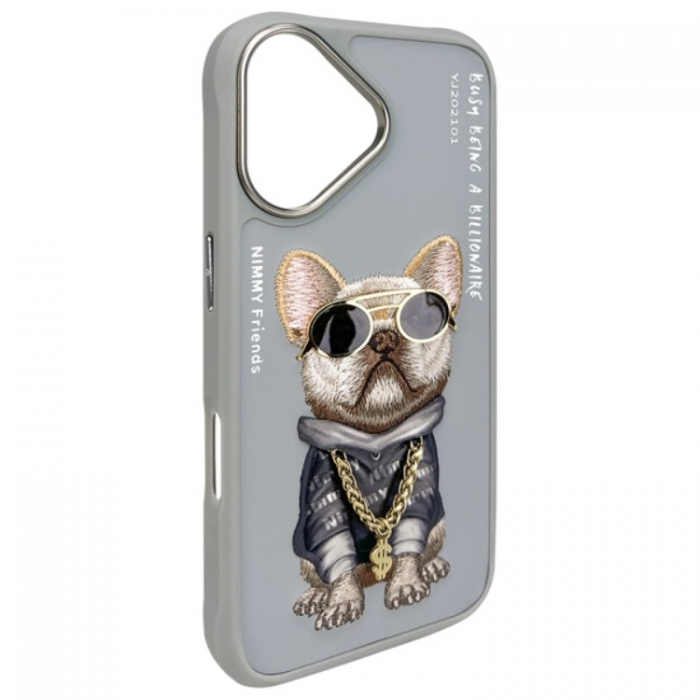 NIMMY - Nimmy iPhone 16 Mobilskal Glasses Cool Dog - Gr